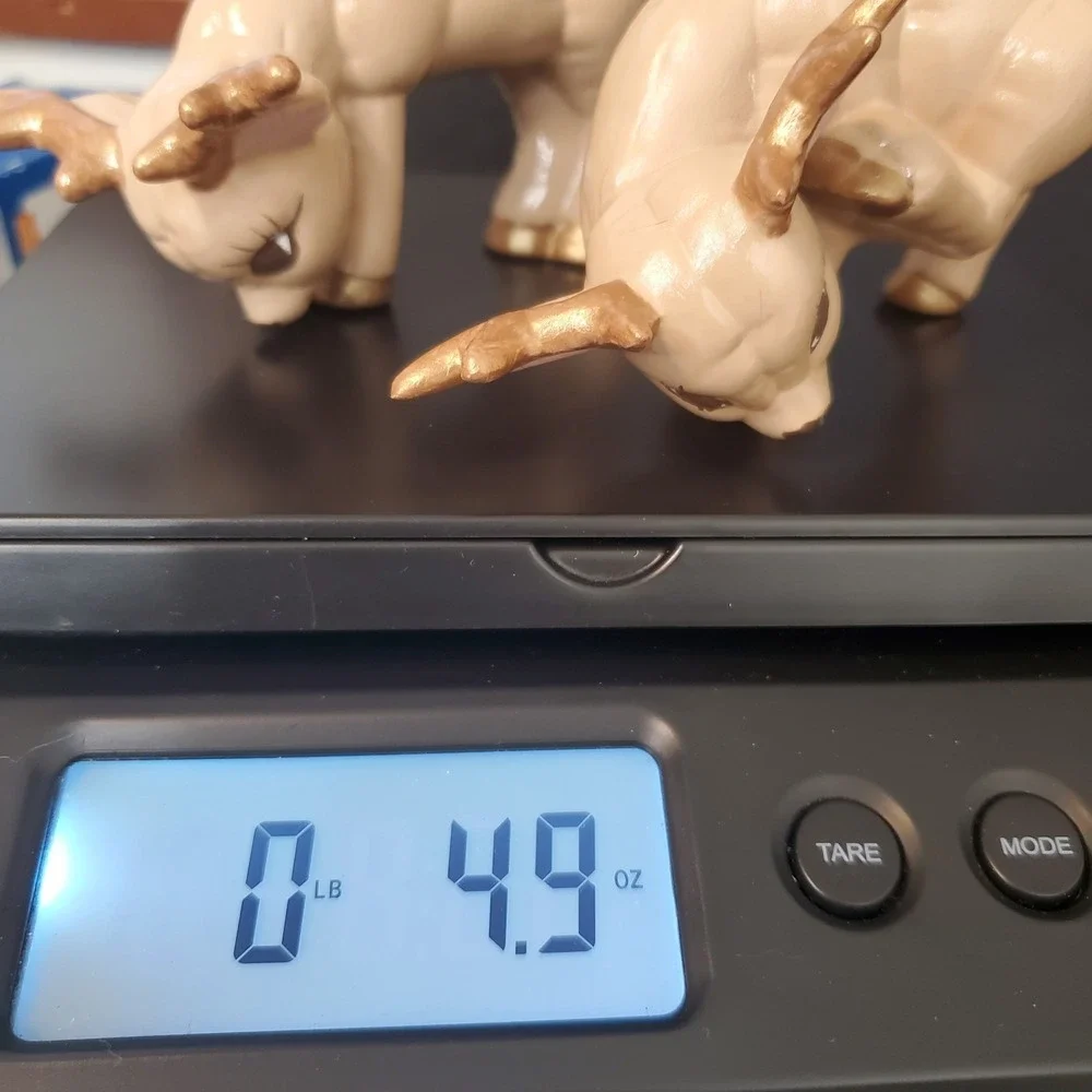 Kitchy Reindeer Ceramic Figurine Lot Of 2 - Grazing 4